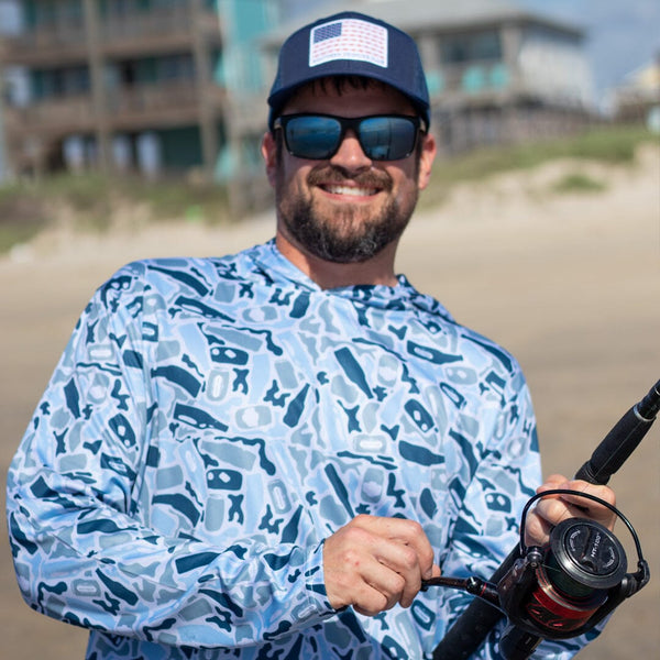 Drinking and Fishing Sun Hoodie