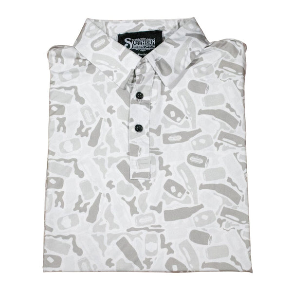 "White Out" Performance Golf Polo - Moisture Wicking & 4-Way Stretch