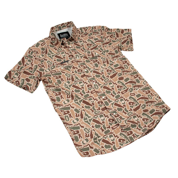 Beer Camo Performance Pearl Snap Shirt