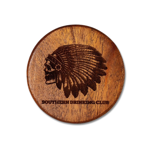 Plains Warrior Boaster - Wooden Bottle Opener and Coaster
