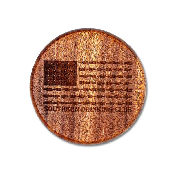 Red White and Booze Boaster - Wooden Bottle Opener and Coaster