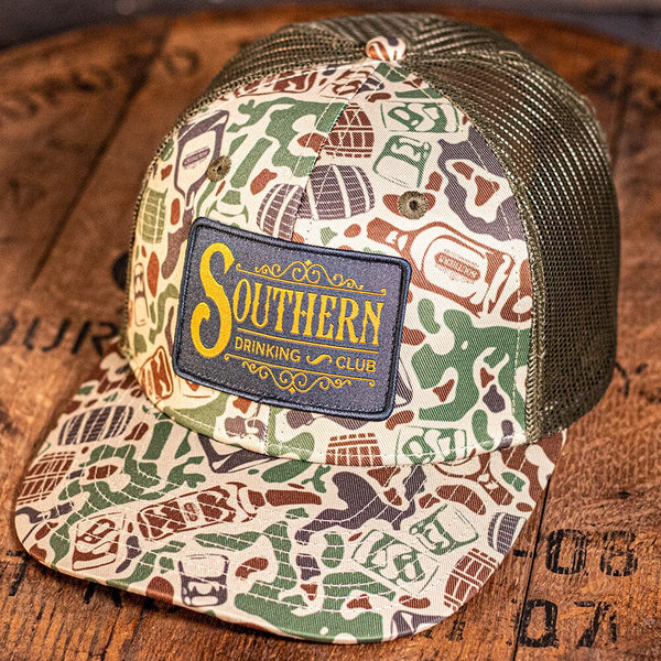 Whiskey Camo Snapback Hat