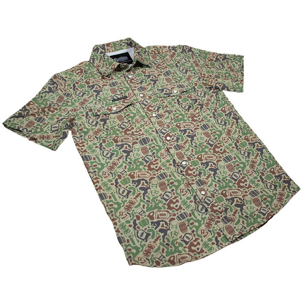 Whiskey Camo Performance Pearl Snap Shirt