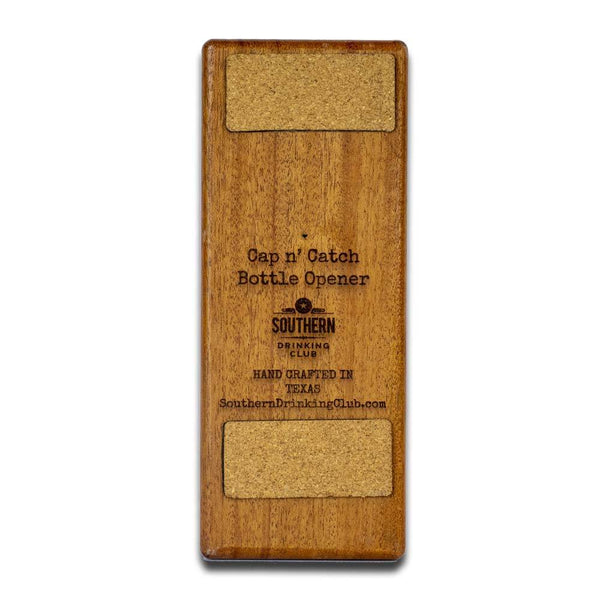 Magnetic Wall Mount Bottle Opener - Don't Tread on Me - Mahogany