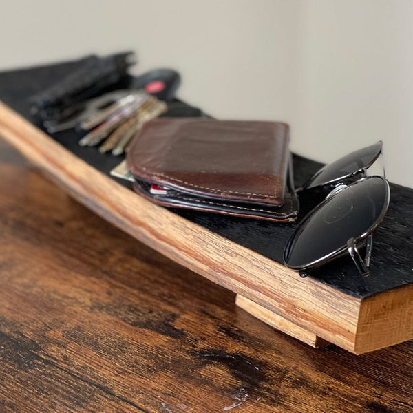 Whiskey Barrel Stave Valet