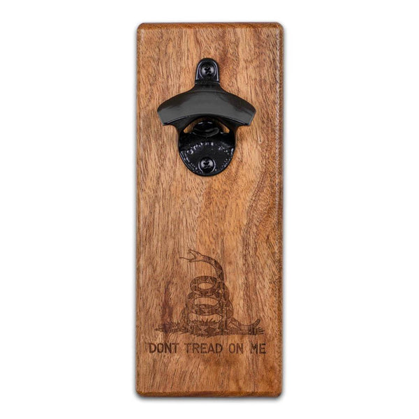 Magnetic Bottle Opener - Wall Mount - Mahogany