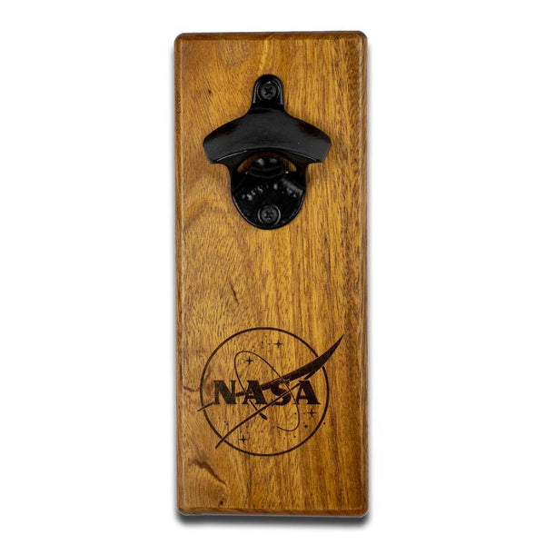 Magnetic Bottle Opener - Wall Mount - Mahogany
