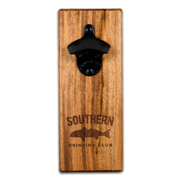 Magnetic Bottle Opener - Wall Mount - Mahogany