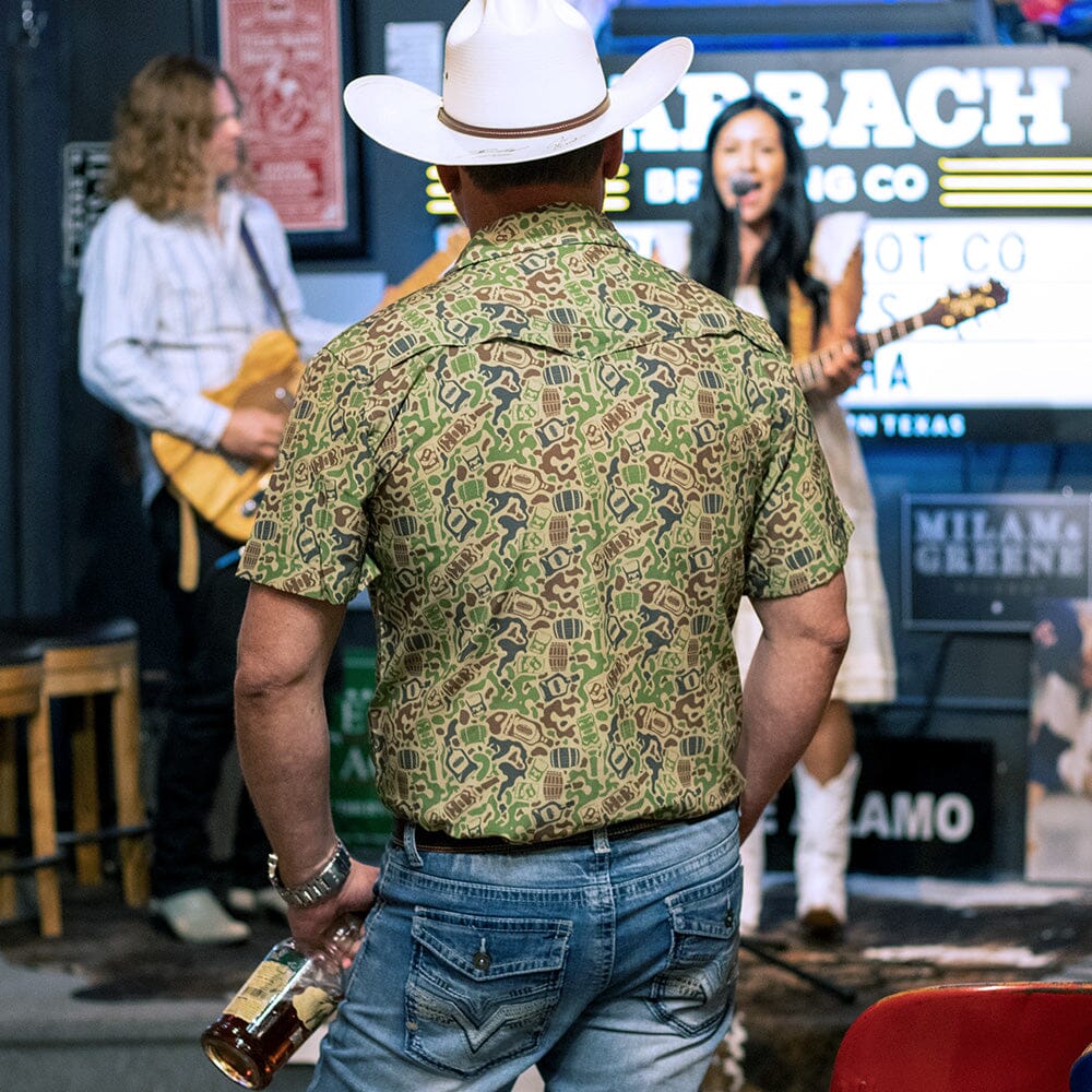 Whiskey Camo | Performance Pearl Snap Shirt