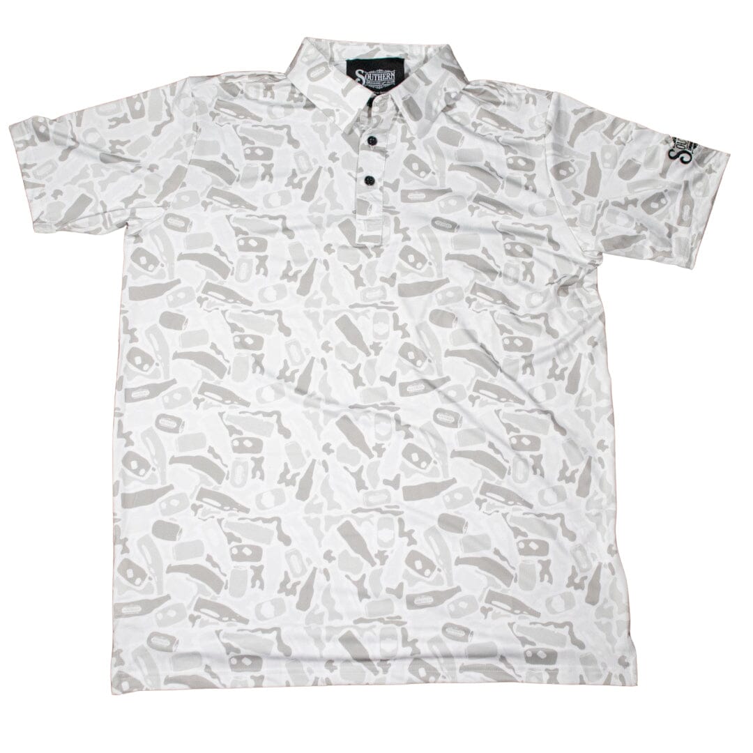 "White Out" Performance Golf Polo - Moisture Wicking & 4-Way Stretch