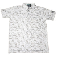 "White Out" Performance Golf Polo - Moisture Wicking & 4-Way Stretch