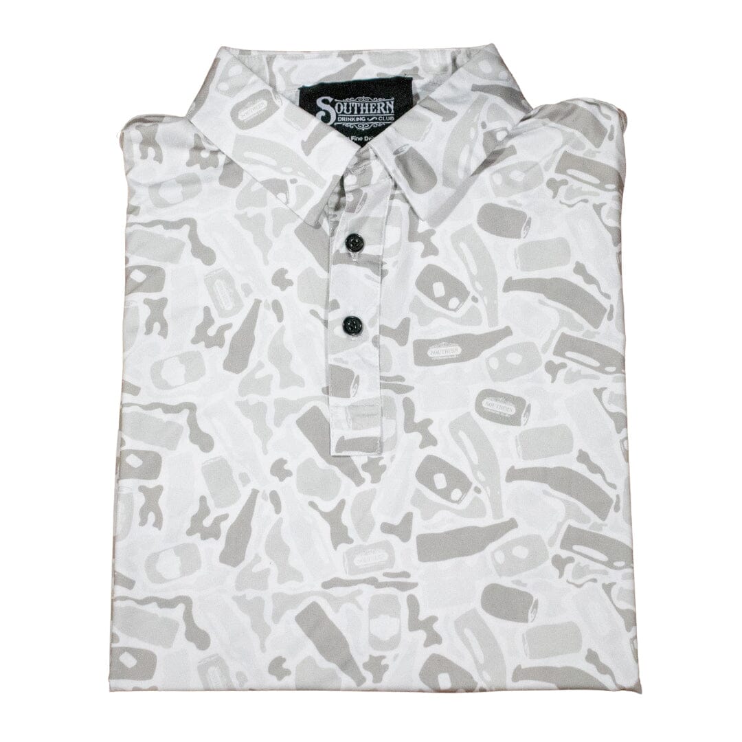 "White Out" Performance Golf Polo - Moisture Wicking & 4-Way Stretch