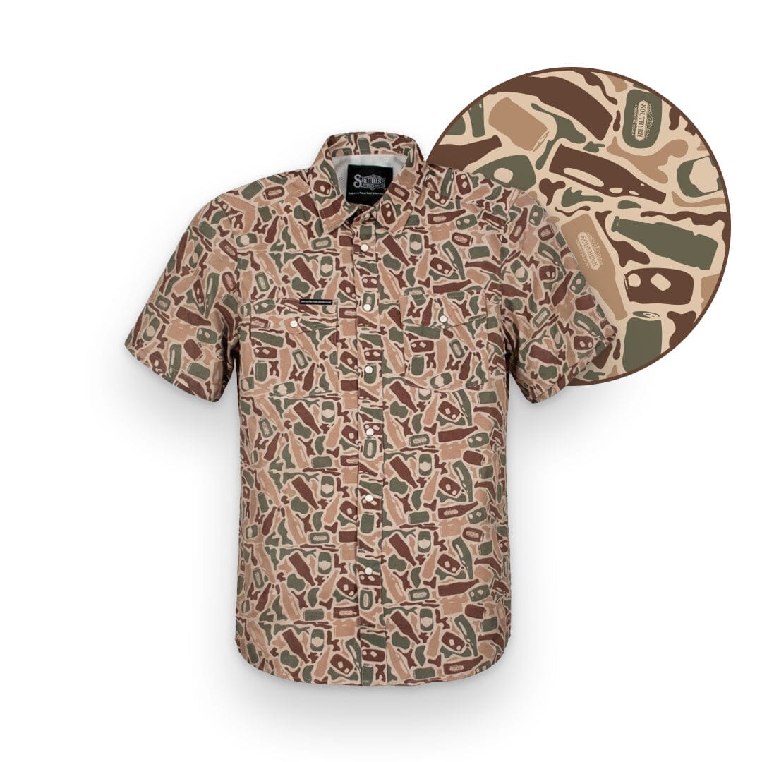 Beer Camo | Performance Pearl Snap Shirt