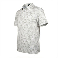 "White Out" Performance Golf Polo - Moisture Wicking & 4-Way Stretch