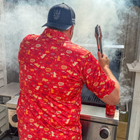 "Low and Slow BBQ"  Performance Polo - Moisture Wicking & 4-Way Stretch