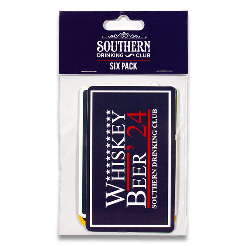 Pack of Six Southern Drinking Club Stickers
