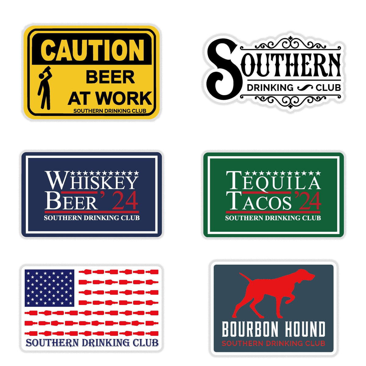 Six Beer, Whiskey, and Tequila Sticker