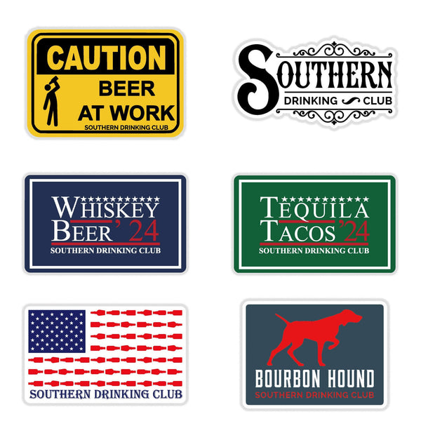 Six Beer, Whiskey, and Tequila Sticker