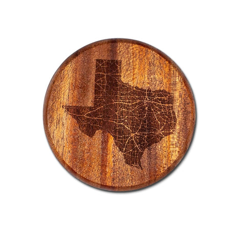 Texas State Seal Boaster - Wooden Bottle Opener and Coaster