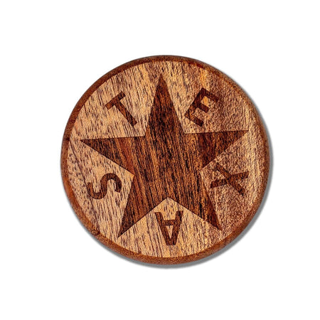Texas State Seal Boaster - Wooden Bottle Opener and Coaster