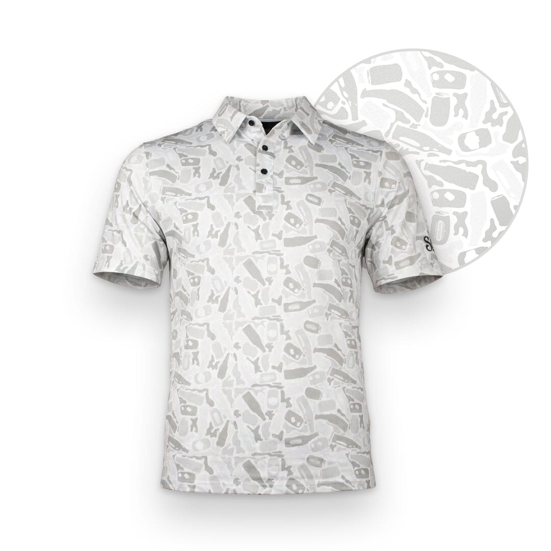 "White Out" Performance Golf Polo - Moisture Wicking & 4-Way Stretch