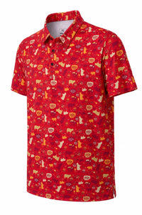 "Low and Slow BBQ"  Performance Polo - Moisture Wicking & 4-Way Stretch