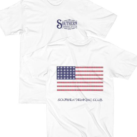 American Whiskey Flag Long Sleeve - Patriotic Drinking Performance Shirt
