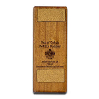 Magnetic Bottle Opener - Fleur de Lis - Mahogany