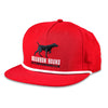 Bourbon Hound Red Trucker Rope Hat