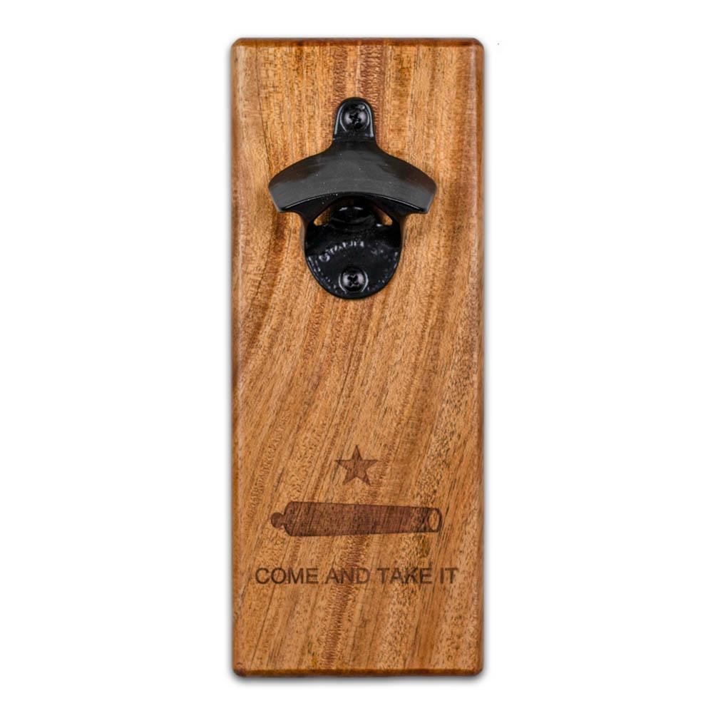 Magnetic Bottle Opener - Wall Mount - Mahogany