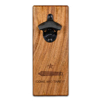 Magnetic Bottle Opener - Wall Mount - Mahogany