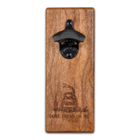 Magnetic Bottle Opener - Wall Mount - Mahogany