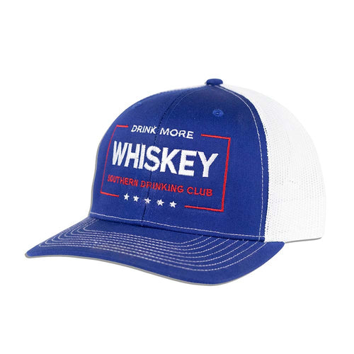 Blue Whiskey Drinking Hat
