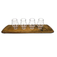 Bourbon Flight with Glasses 