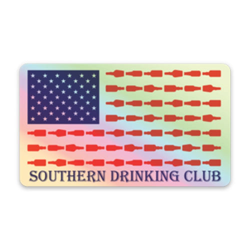 Red White and Booze Flag Decal