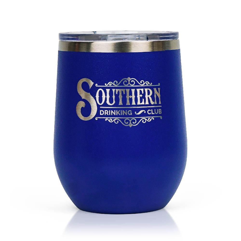 Wine Tumbler with Lid Insulated Stemless Wine Tumblers Southern Drinking Club