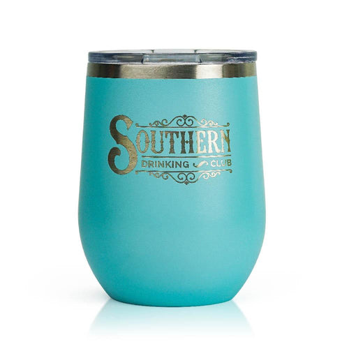 Teal  Stainless Steel Wine Glass