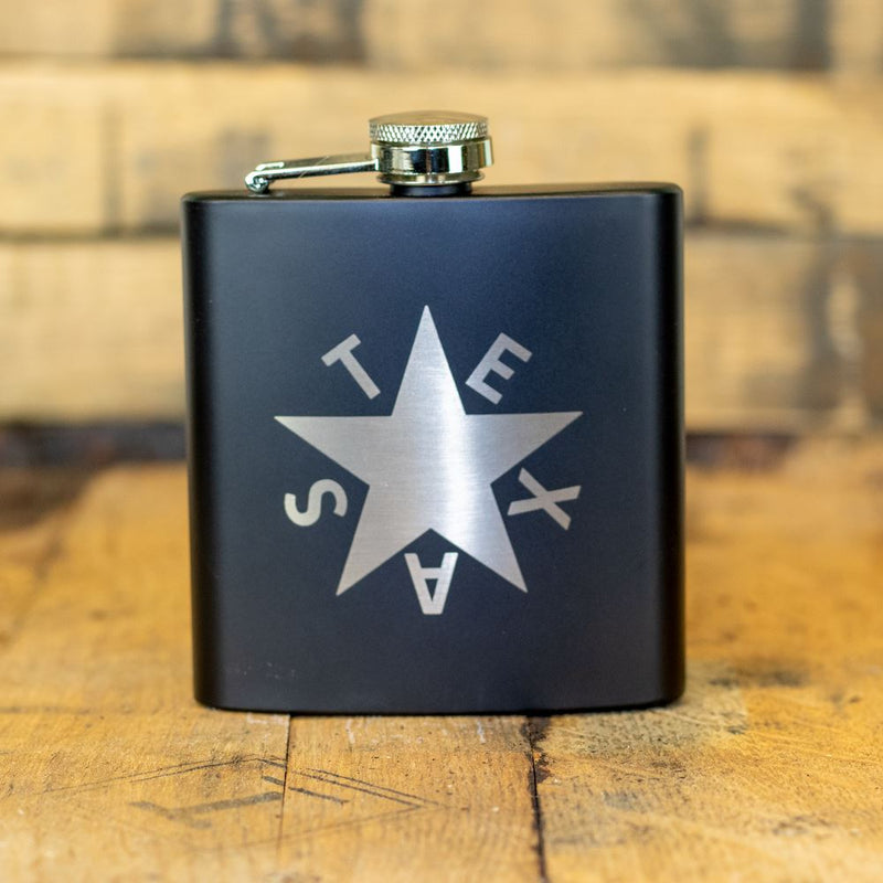 Texas Zavala Star 6 oz Hip Flask